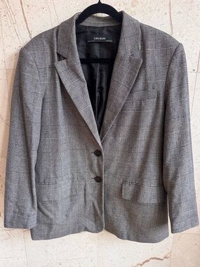 Zara Plaid Grey Tailored Blazer